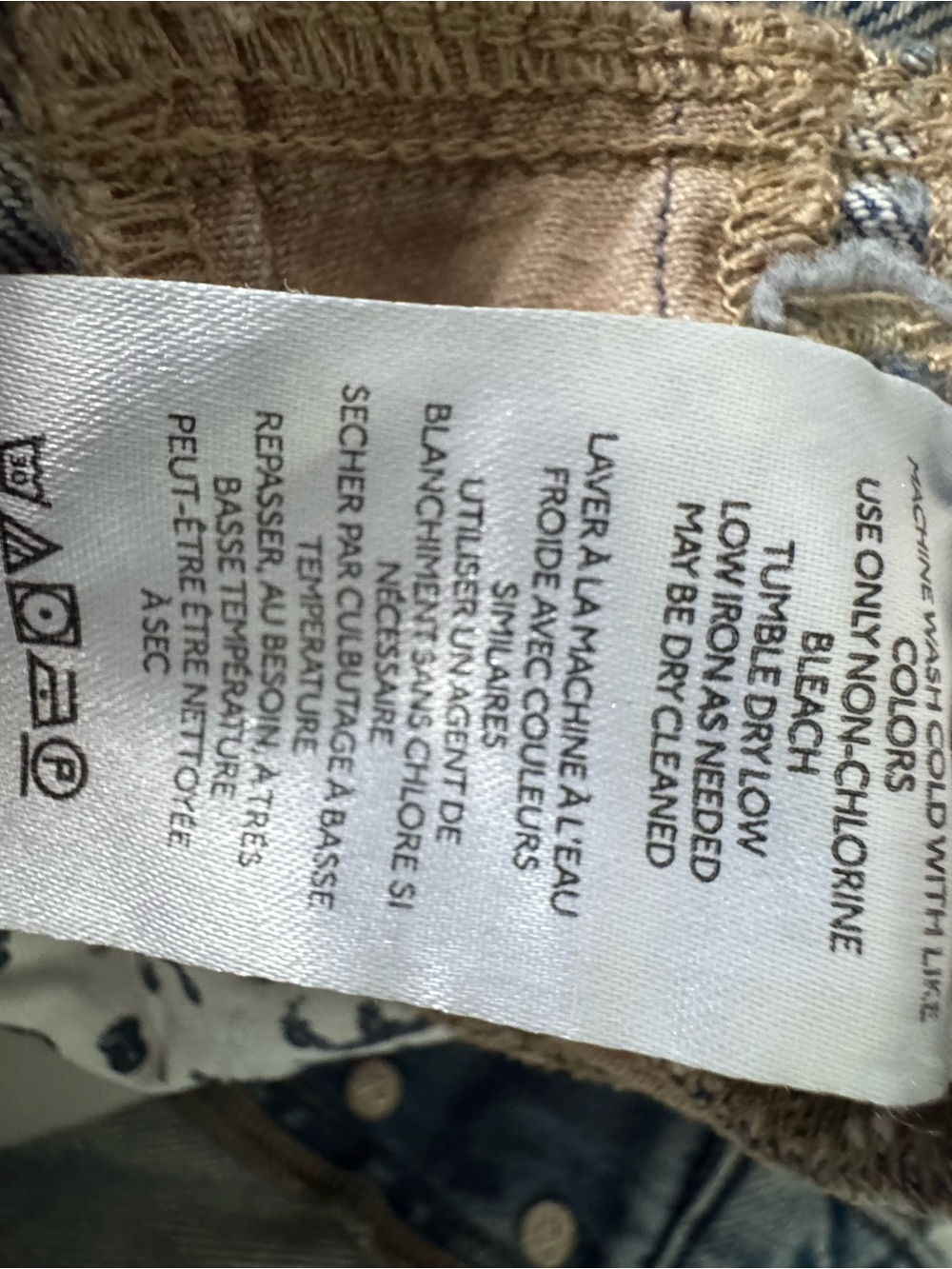 We The Free Zambi Slouchy Boyfriend Jeans in Faded Blue with Tan Stripes - Picture 15 of 16